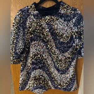 Maeve by Anthropologie Mirabella Sequin Blouse